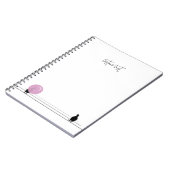 Funny Niedlich Bubblegum Birds on a Wire White Notizblock (Linke Seite)