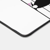 Funny Niedlich Bubblegum Birds on a Wire White Schreibtischunterlage (Ecke)