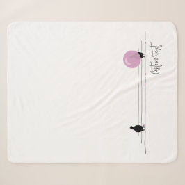 Funny Niedlich Bubblegum Birds on a Wire White Sherpadecke