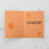 Funny Niedlich Bulldog Halloween Karte (Innenseite)