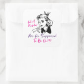 Funny Niedlich Bunco Player Party laden ein Quadratischer Aufkleber (Tasche)