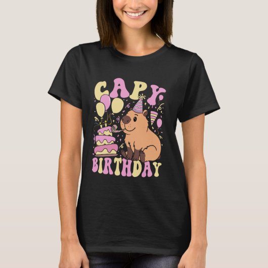 Funny Niedlich Capitday Funny Capybara Animals Bo T-Shirt (Vorderseite)