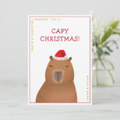 Funny Niedlich Capybara Weihnachten (Stehend Vorderseite)