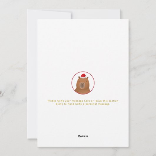 Funny Niedlich Capybara Weihnachten (Rückseite)