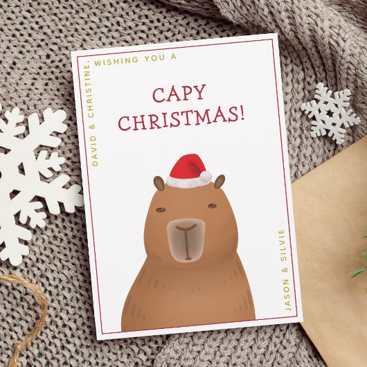 Funny Niedlich Capybara Weihnachten