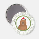Funny Niedlich Capybara Weihnachten Magnet (Vorderseite/Rückseite)