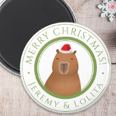 Funny Niedlich Capybara Weihnachten Magnet