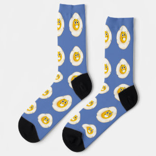 Funny Niedlich Cartoon Eggs Spaß Food Puff Socken