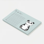 Funny niedlich Cartoon panda "to do list" Post-it Klebezettel (angewinkelt)