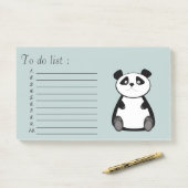 Funny niedlich Cartoon panda "to do list" Post-it Klebezettel (Auf Schreibtisch)