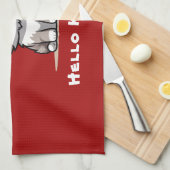 Funny Niedlich Cat Catmas Spaß Geschirrtuch (Viertel Falte)