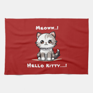 Funny Niedlich Cat Catmas Spaß Geschirrtuch