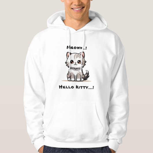 Funny Niedlich Cat Catmas Spaß Hoodie (Vorderseite)