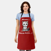 Funny Niedlich Cat Catmas Spaß Schürze (Getragen)