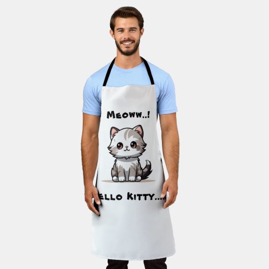 Funny Niedlich Cat Catmas Spaß Schürze (Getragen)