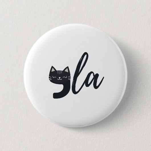 Funny Niedlich Cat Comma La Funny Kamala Harris Pr Button (Vorderseite)