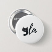 Funny Niedlich Cat Comma La Funny Kamala Harris Pr Button (Vorne & Hinten)