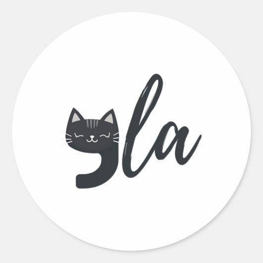 Funny Niedlich Cat Comma La Funny Kamala Harris Pr Runder Aufkleber (Vorderseite)