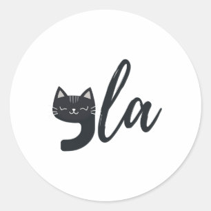 Funny Niedlich Cat Comma La Funny Kamala Harris Pr Runder Aufkleber