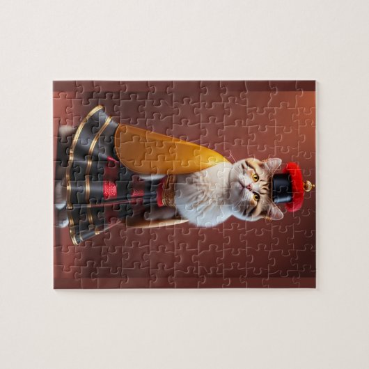 Funny Niedlich Cat Digital Painting 3D Style Puzzle (Horizontal)