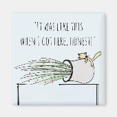 Funny Niedlich Cat klopfen Dinge über Magnet (Vorne)