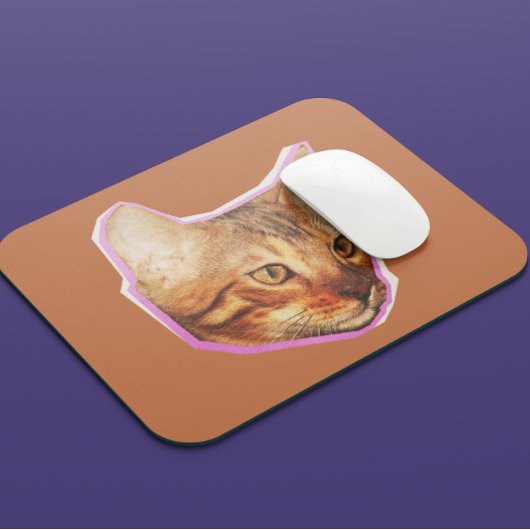 Funny Niedlich Cat Mixed Media Collage Mousepad
