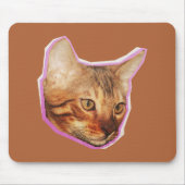 Funny Niedlich Cat Mixed Media Collage Mousepad (Vorne)