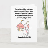 Funny Niedlich Cat Moderne Geburtstagskarte Karte (Vorderseite)