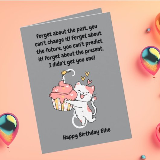 Funny Niedlich Cat Moderne Geburtstagskarte Karte