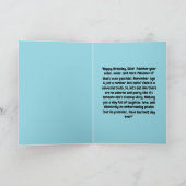 Funny Niedlich Cat Moderne Geburtstagskarte Karte (Innenseite)