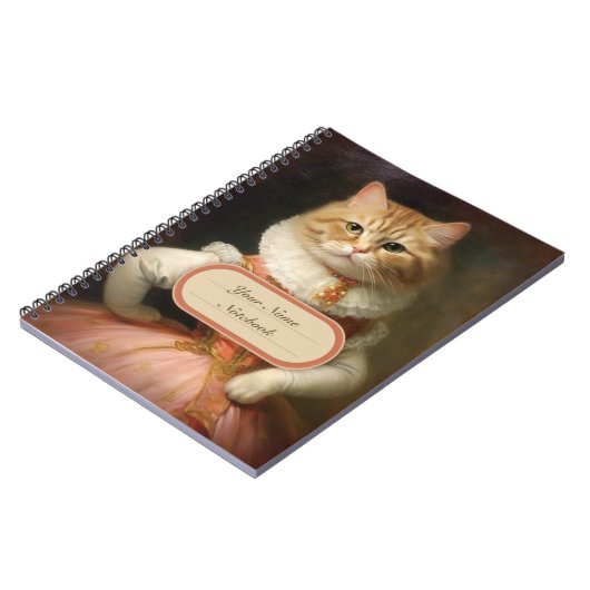 Funny Niedlich Cat Notebook Notizblock (Linke Seite)