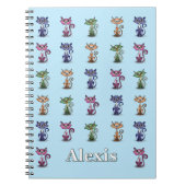 Funny Niedlich Cat Notebook Notizblock (Vorderseite)