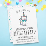 Funny Niedlich Cat Unicorn Geburtstagsparty Einlad Einladung<br><div class="desc">Feiern Sie Ihren Geburtstag mit dieser niedliche Geburtstag-Party Einladung mit einer lustigen Katze mit einem Einhornhorn und cooler Typografie. Ändern Sie den Text einfach,  um ihn mit Ihrem Party abzustimmen. Spaß,  skurril und farbenfroh - ideal für Kinder,  Jugendliche und Erwachsene!</div>