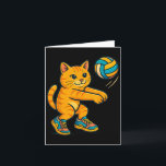 Funny Niedlich Cat Volleyball Player Fan T-Shirt T Karte<br><div class="desc">Funny Niedlich Cat Volleyball Fan T-Shirt Trainerteam</div>