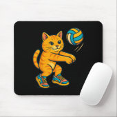 Funny Niedlich Cat Volleyball Player Fan T-Shirt T Mousepad (Mit Mouse)