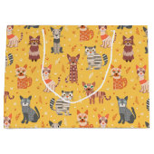 Funny Niedlich Cats Gift Bag Große Geschenktüte (Vorderseite)
