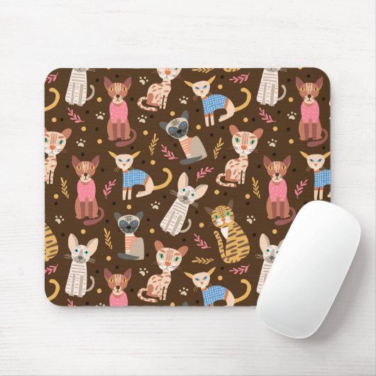 Funny Niedlich Cats Mousepad (Mit Mouse)