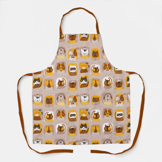 Funny Niedlich Cats Schürze (Vorderseite)