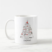 Funny Niedlich Cats Tree Weihnachten Kaffeetasse (Links)
