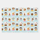 Funny Niedlich Cats Wrapping Paper Set 3 Geschenkpapier Set (Vorderseite 3)