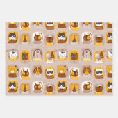 Funny Niedlich Cats Wrapping Paper Set 3 Geschenkpapier Set (Vorderseite)