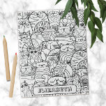 Funny Niedlich Cats Zen Doodle Coloring Individuel Puzzle<br><div class="desc">Individuelle Name-Farbpuzzle mit einer duftenden Zen-Doodle-Menschenmenge lustiger Katzen zum Entspannen von Farben für Kinder oder Erwachsene,  Spaß für Katzenliebhaber.</div>