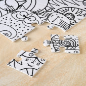 Funny Niedlich Cats Zen Doodle Relaxen Erwachsenen Puzzle (Seite)