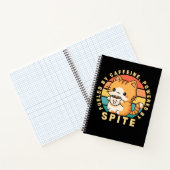 Funny Niedlich Chat Animal Coffee Quote Retro Suns Notizblock (Innenseite)