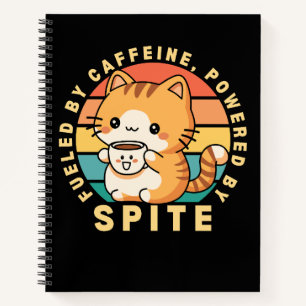 Funny Niedlich Chat Animal Coffee Quote Retro Suns Notizblock