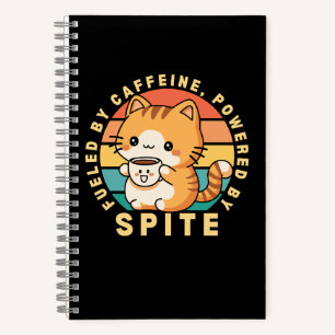 Funny Niedlich Chat Animal Coffee Quote Retro Suns Notizblock