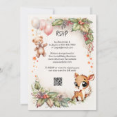 Funny Niedlich Christmas Bear Baby Dusche Einladung (Rückseite)