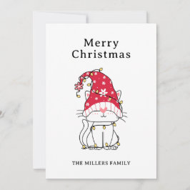 Funny Niedlich Christmas Cat Weihnachtskarte Feiertagskarte