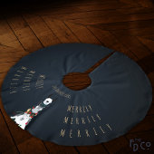 Funny Niedlich Christmas Donkey Llama & Sheep | Bl Polyester Weihnachtsbaumdecke