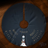 Funny Niedlich Christmas Donkey Llama & Sheep | Bl Polyester Weihnachtsbaumdecke